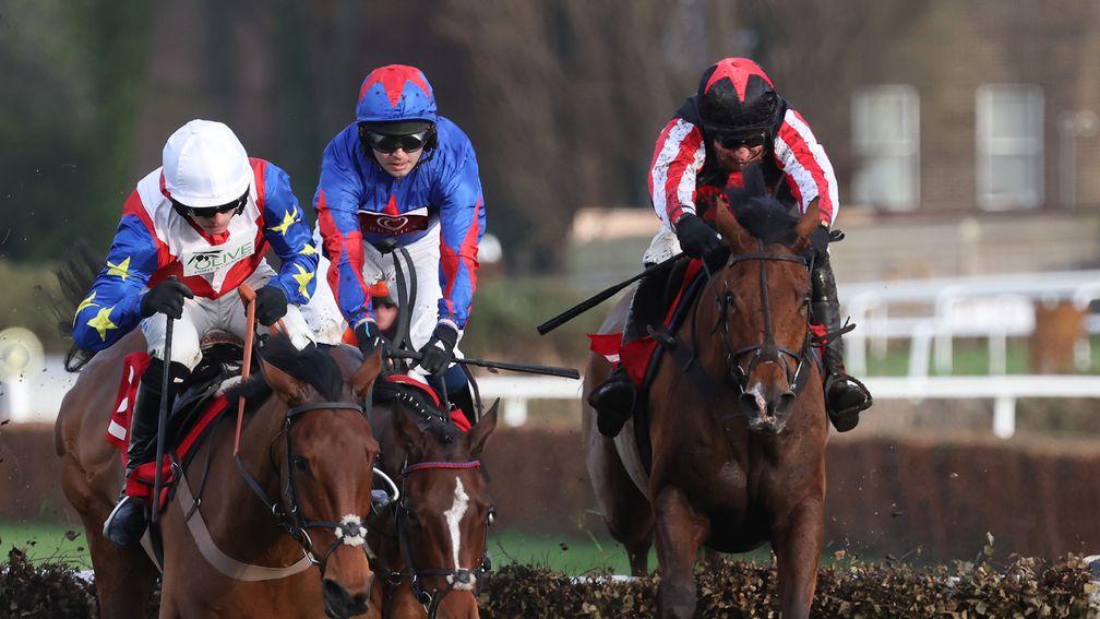 Deafening Silence (right): winner of the Winter Novices' Hurdle