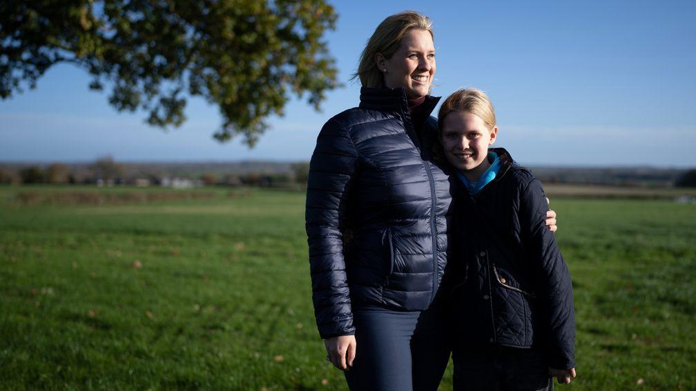 Grace Skelton, owner of Alne Park Stud, with her daughter Florence