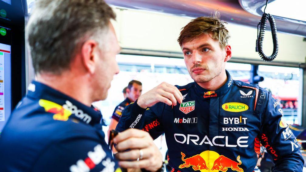 Max Verstappen with Red Bull boss Christian Horner