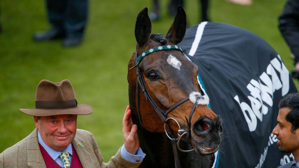 Nicky Henderson with his Champion Chase winner Altior