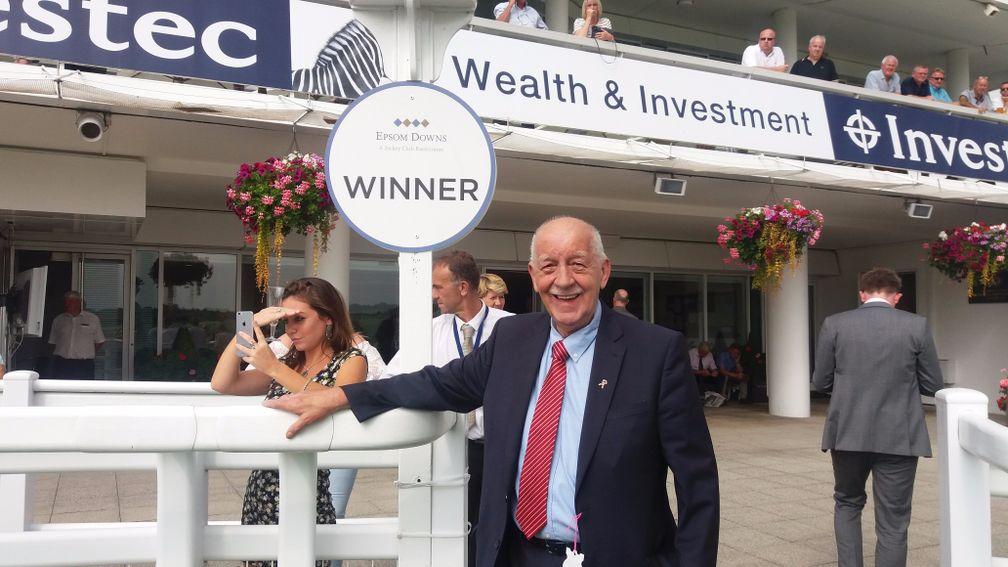 Evan Sutherland celebrates another win at Epsom for Highland Acclaim