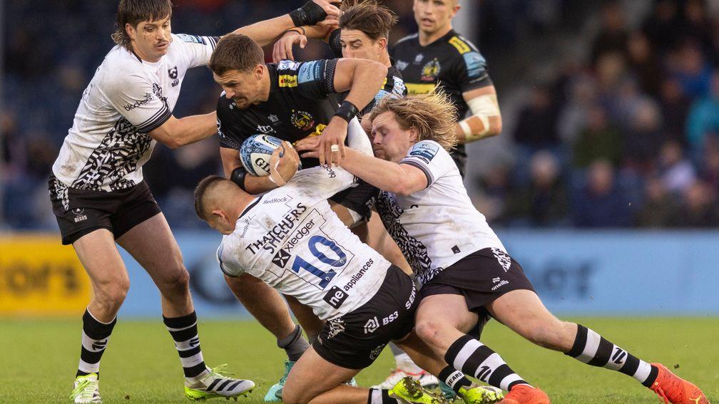 Bristol Bears in Premiership action against Exeter