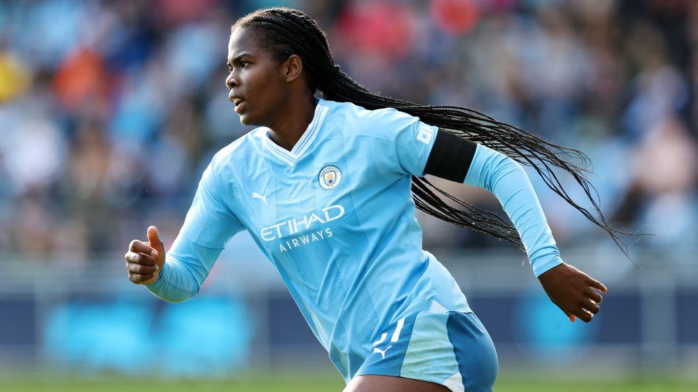 Manchester City star Khadija Shaw could have an impact against Arsenal on Sunday
