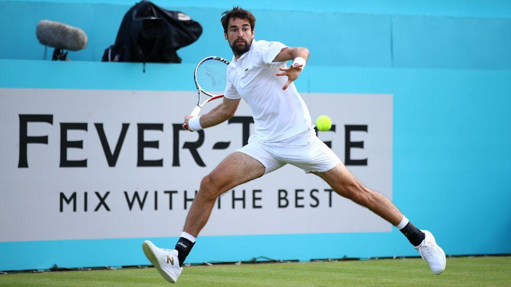 Jeremy Chardy in action at Queen's Club