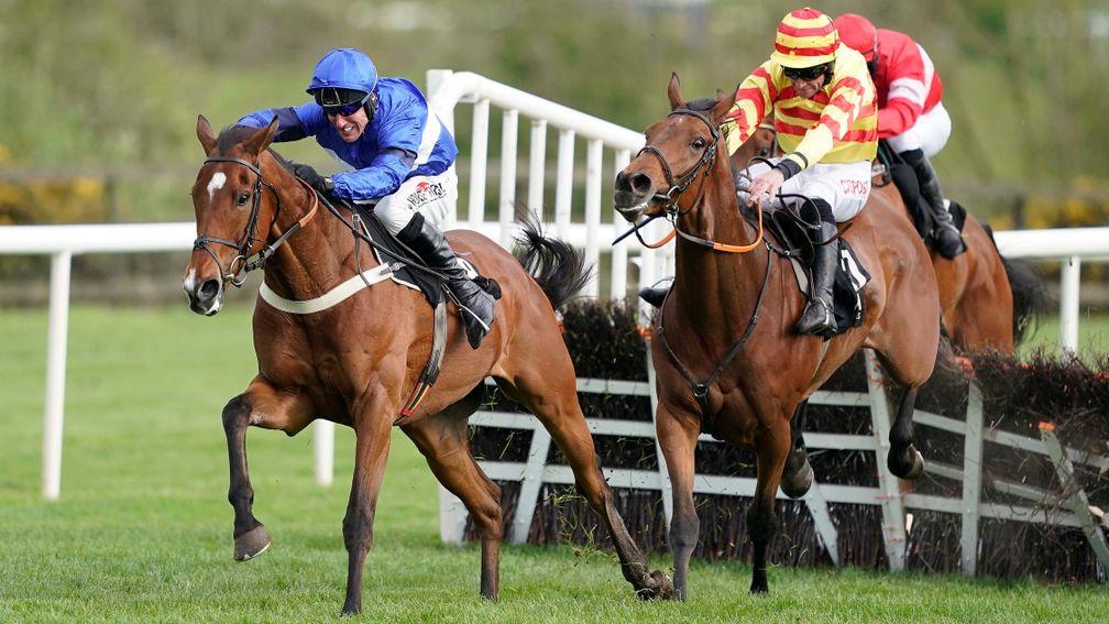 Reserve Tank (blue) looks set to make his seasonal reappearance at Chepstow