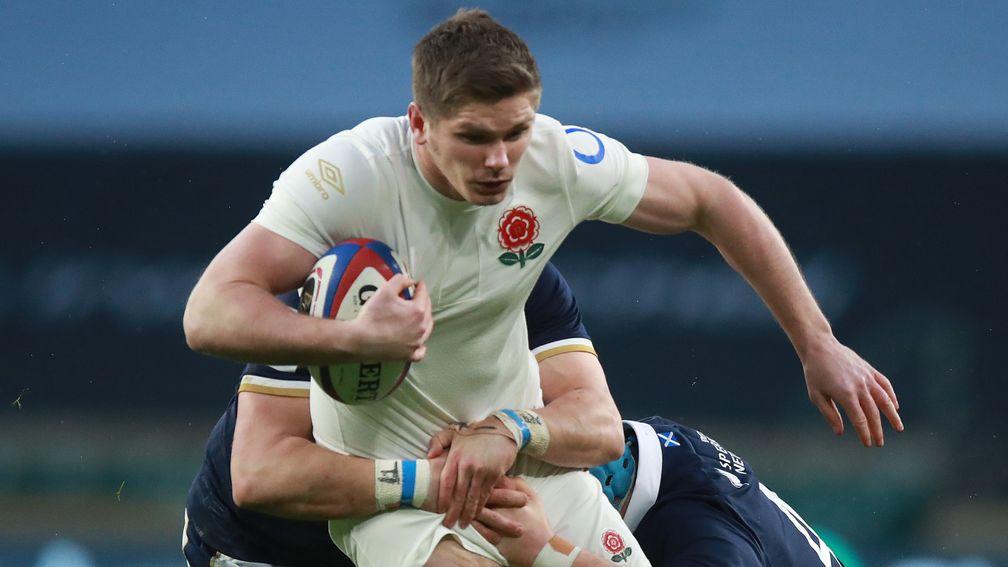 England captain Owen Farrell had a frustrating time against Scotland