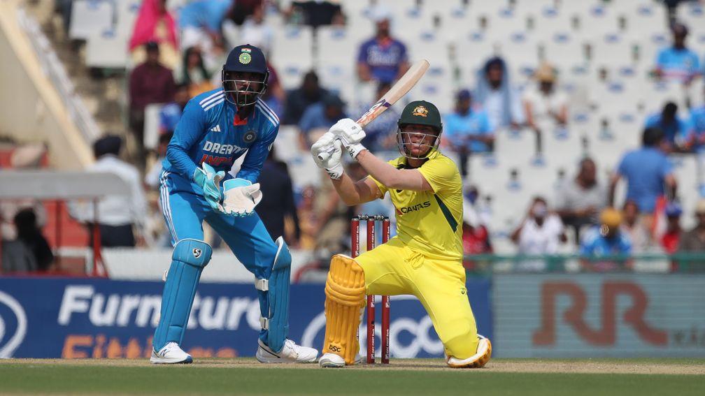 Australia veteran David Warner reached 50 in all three of September's ODIs against India