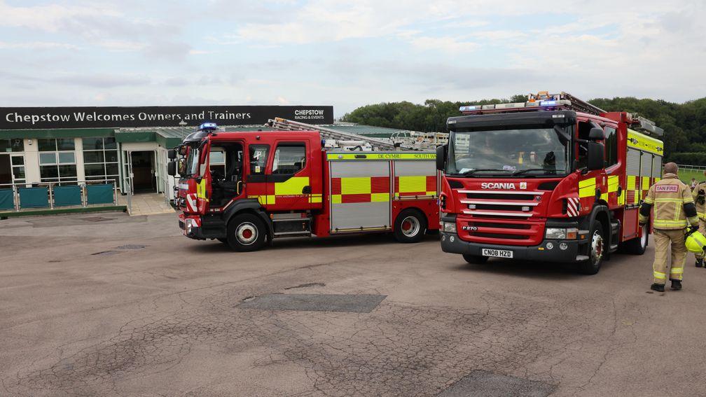 Fire engines arrive at Chepstow