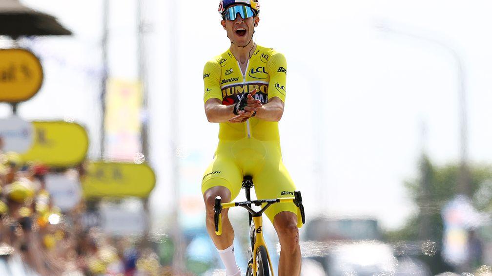 Wout van Aert has won nine Tour de France stages, including on last year's stage four when he triumphed in the yellow jersey