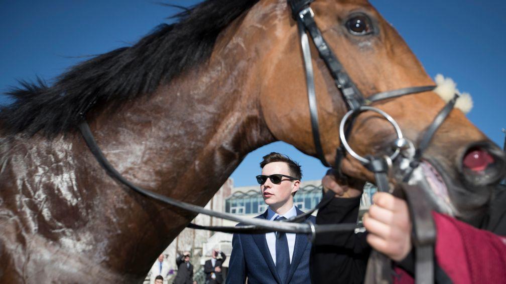 Joseph O'Brien with Rekindling, the sole three-year-old in the field