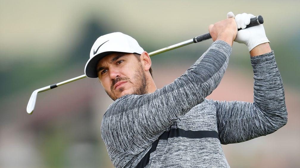 Back-to-back US Open champion Brooks Koepka in practice at Carnoustie