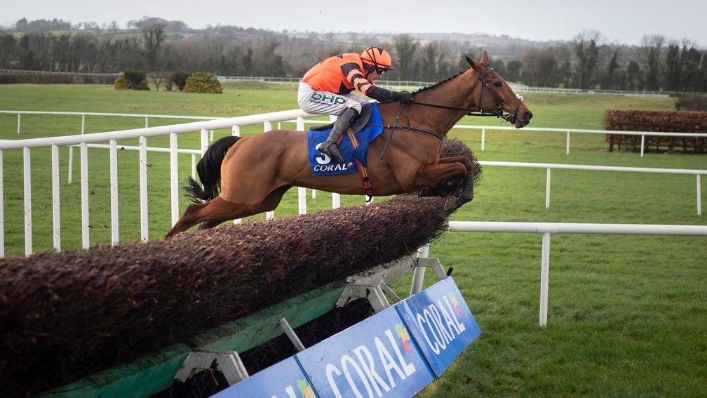Jetz and Paul Townend put in a perfect jump at the last to land the Flyingbolt Novice Chase
