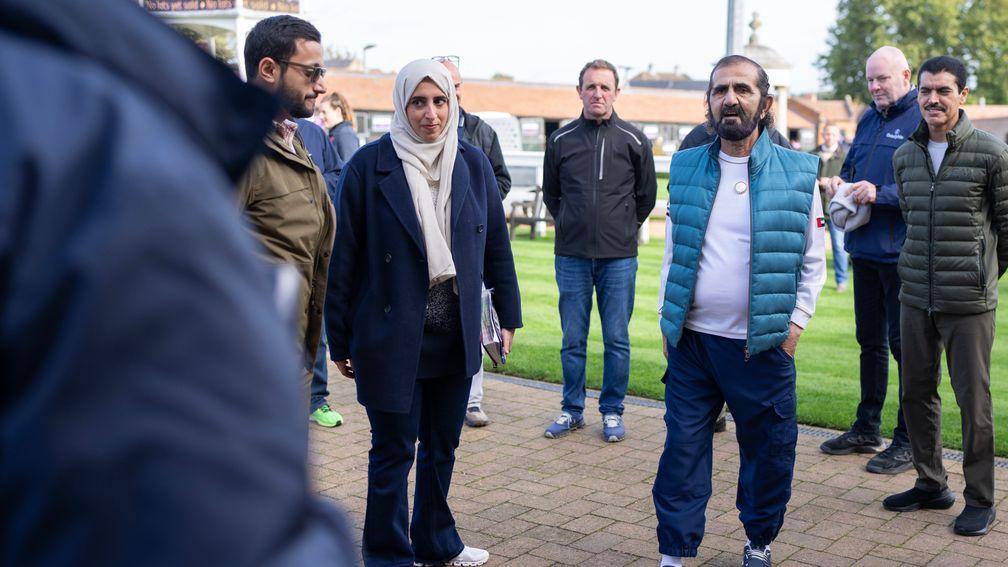 Sheikha Hissa and Sheikh Mohammed at Tattersalls for the first day of Book 1
