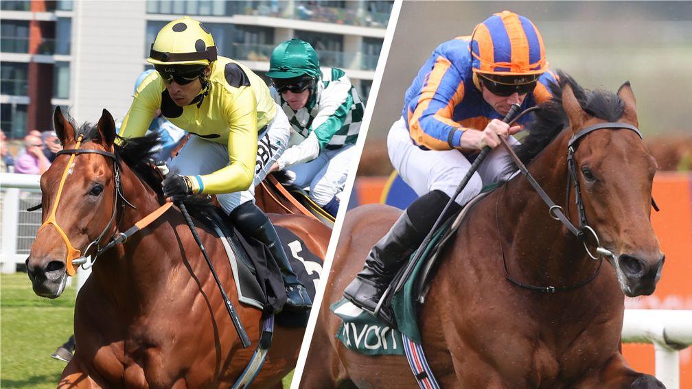 Rosallion (left) and River Tiber clash in Saturday's 2,000 Guineas