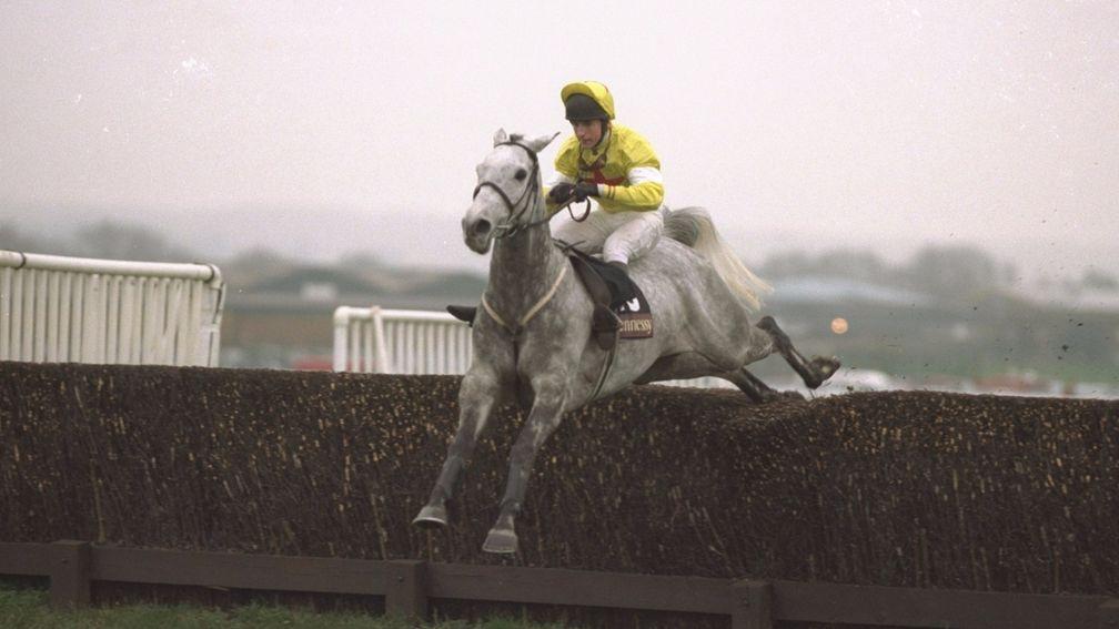 One Man wins the 1994 Hennessy Gold Cup - he went on to win a Champion Chase