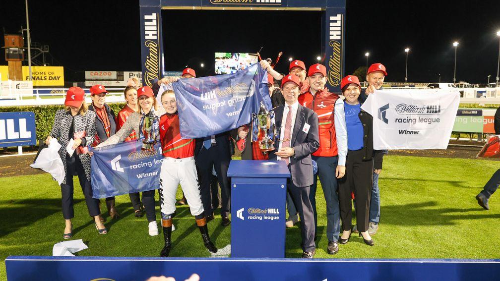 Team Wales & West celebrate victory in the 2022 Racing League - the competition begins its third year on Thursday