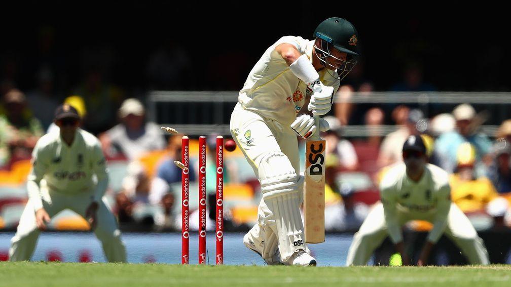 David Warner, bowled by a Ben Stokes no-ball, went on to make 94
