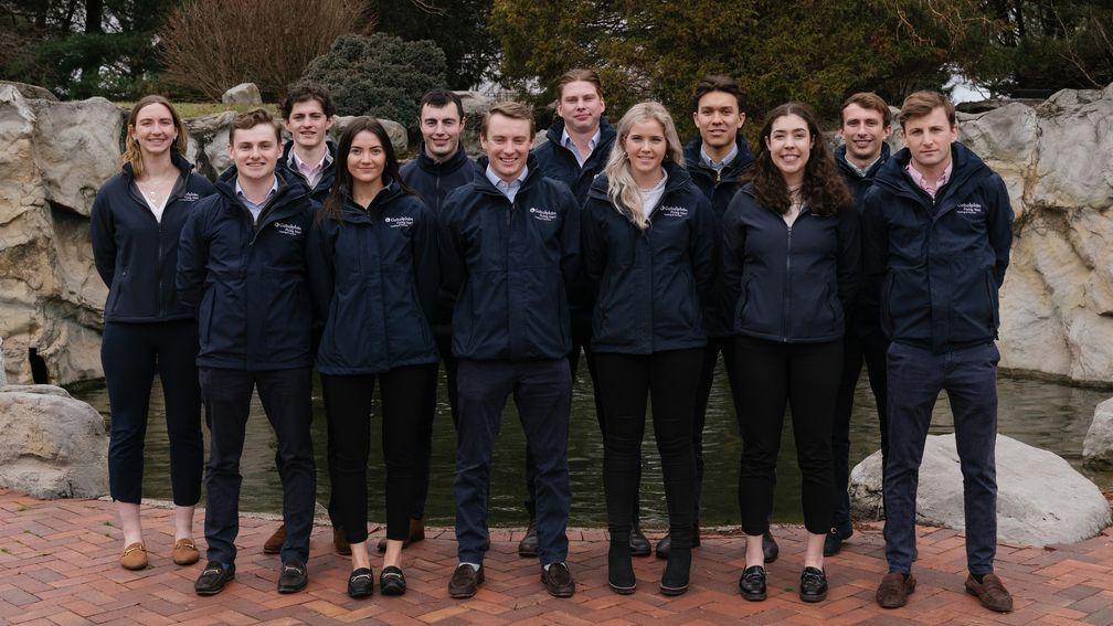 Harrison Everett (centre, back row) and his fellow Godolphin Flying Start trainees
