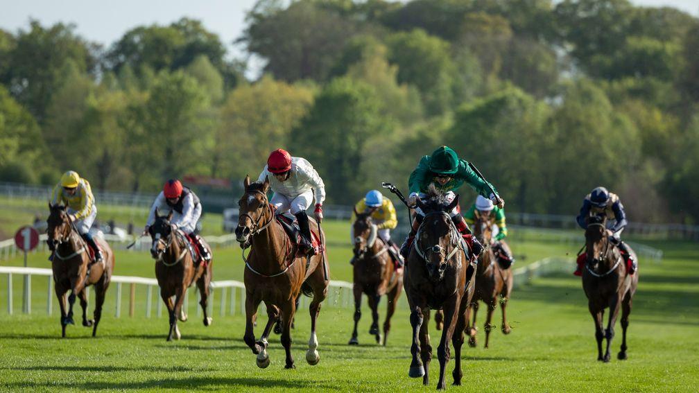 Yaxeni and Colin Keane draw clear to win the Vintage Tipple Stakes at Gowran Park