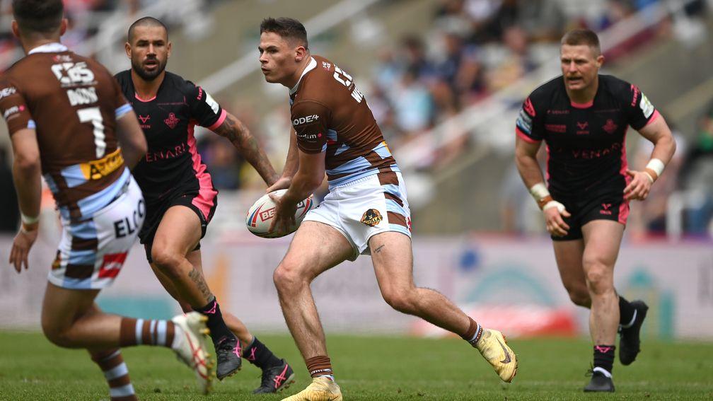 St Helens player Jack Welsby in action during the Super League Magic Weekend match between St Helens and Huddersfield Giants