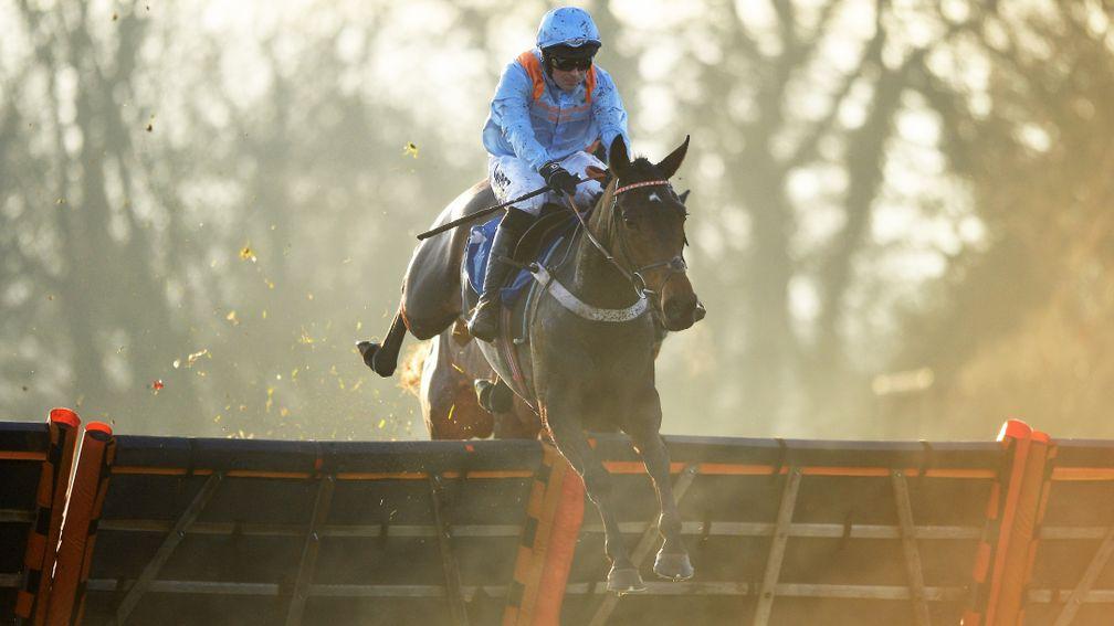 TAUNTON, ENGLAND - DECEMBER 30: Marie's Rock ridden by Nico De Boinville jumps the last on their way to winning the Byerley Stud Mares Novices Hurdle (Listed) at Taunton Racecourse on December 30, 2019 in Taunton, England. (Photo by Harry Trump/Getty Imag
