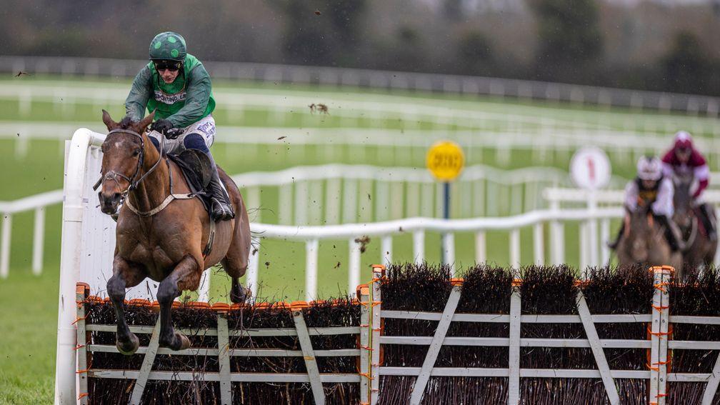 Anotherway (Paul Townend) winning the 2m maiden hurdle at Punchestown.