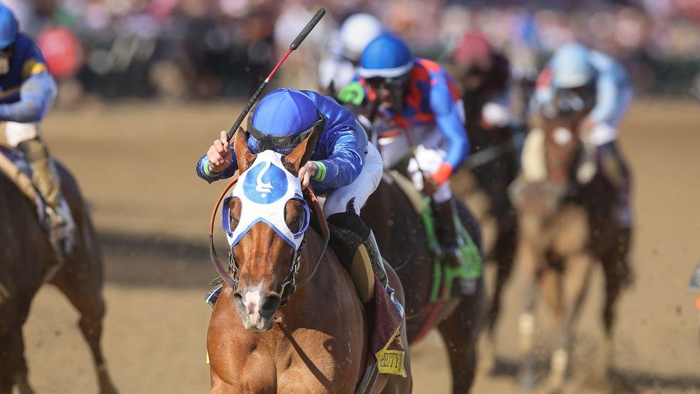 Pretty Mischievous won the Kentucky Oaks for the boys in blue