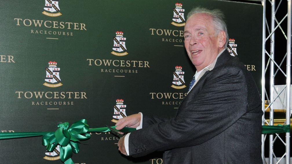 Lord Hesketh at the official opening of Towcester greyhound track in 2014