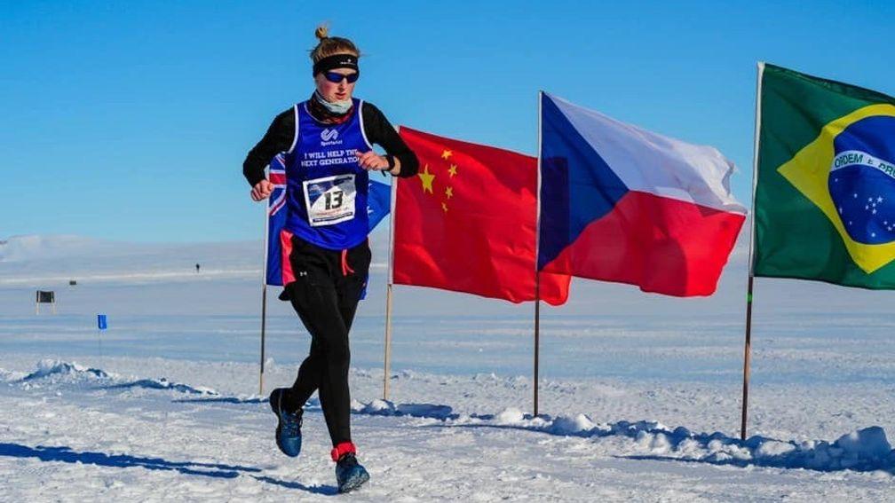 Susannah Gill starts off her extraordinary Marathon Challenge in Antarctica