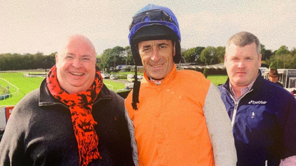 Vincent Caldwell (left) with Davy Russell and Gordon Elliott