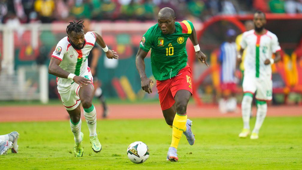 Vincent Aboubakar netted both of Cameroon's goals in the 2-1 win over Burkina Faso
