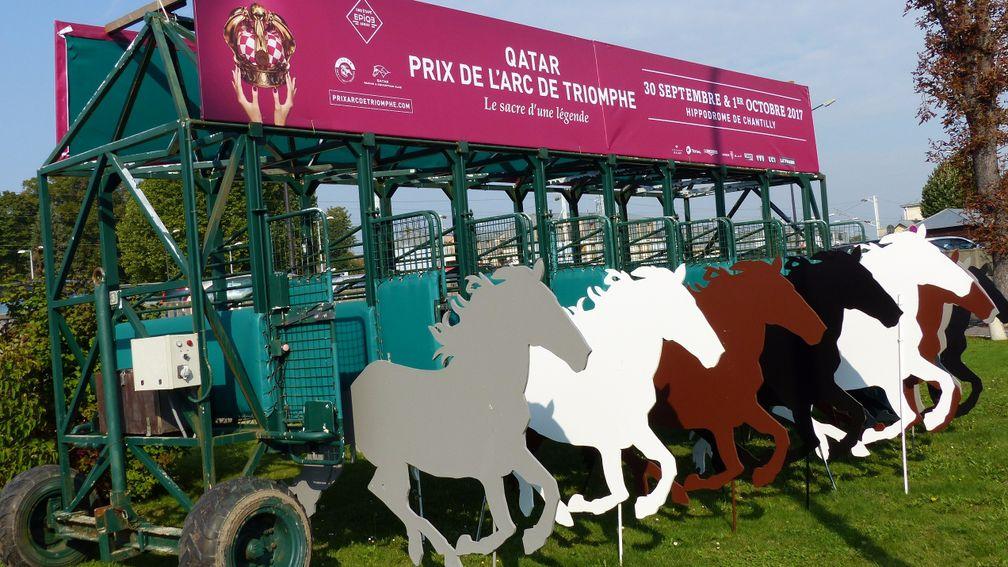 Prix de l'Arc de Triomphe starting stalls in Chantilly town
