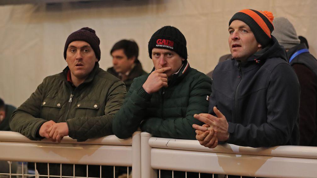 High stakes: Donnchadh Doyle (centre) with brother Sean (left) at Cheltenham