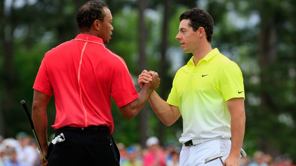 Tiger Woods (left) will probably never win another tournament but Rory McIlroy (right) still has enormous scope for Major success