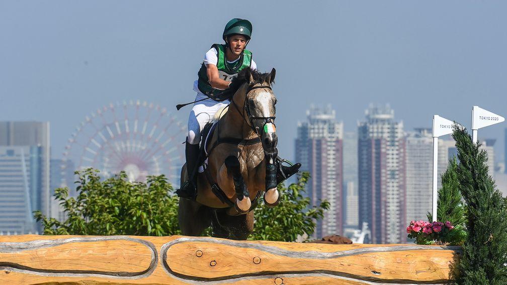 Sam Watson, riding Flamenco during the eventing cross country session during the Tokyo Summer Olympic Games in Japan