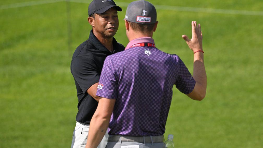 Tiger Woods should be left behind by his good pal Justin Thomas in Los Angeles on Thursday