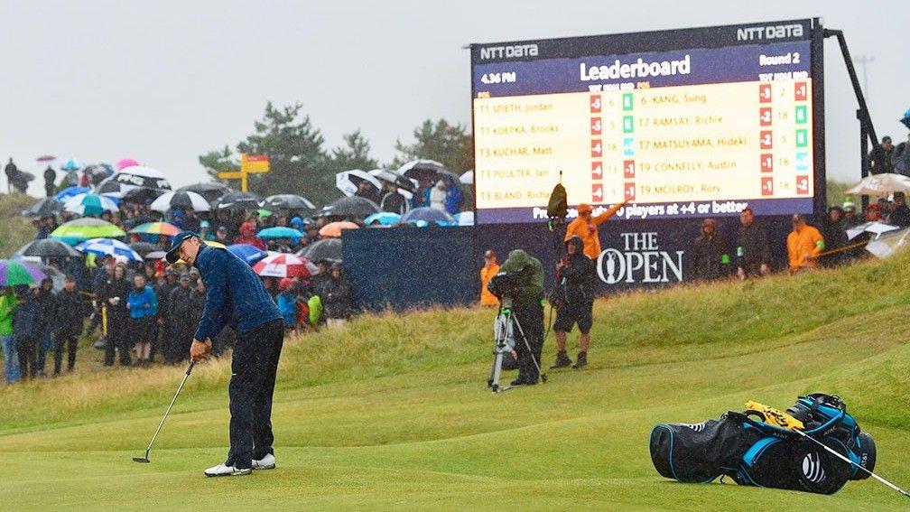 Wind and rain battered Birkdale on Friday