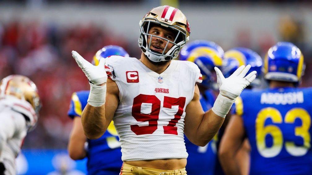 Nick Bosa and the 49ers defence should hold down a banged up Giants attack
