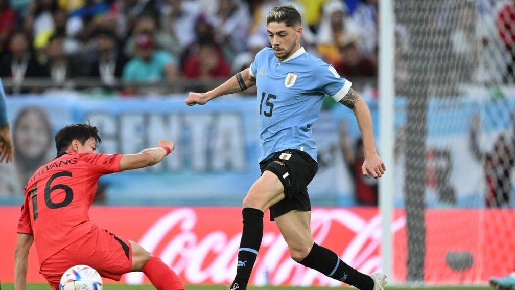 Federico Valverde was excellent for Uruguay in the draw with South Korea