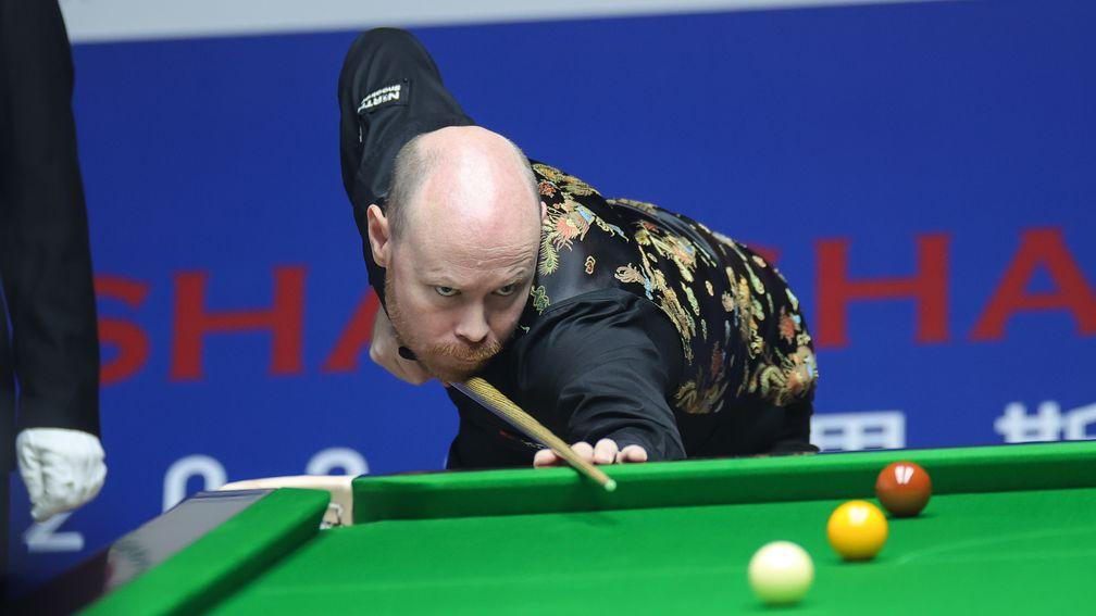 Gary Wilson in action at the 2023 Shanghai Masters