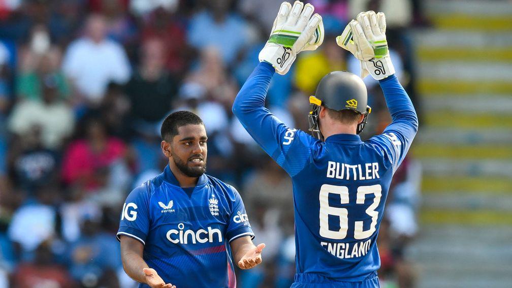 England's Rehan Ahmed and Jos Buttler are aiming to bounce back from Sunday's defeat in Antigua