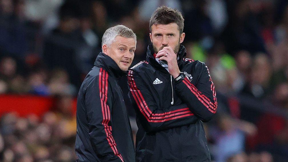 Michael Carrick (right) has been backed to replace former boss Ole Gunnar Solskjaer