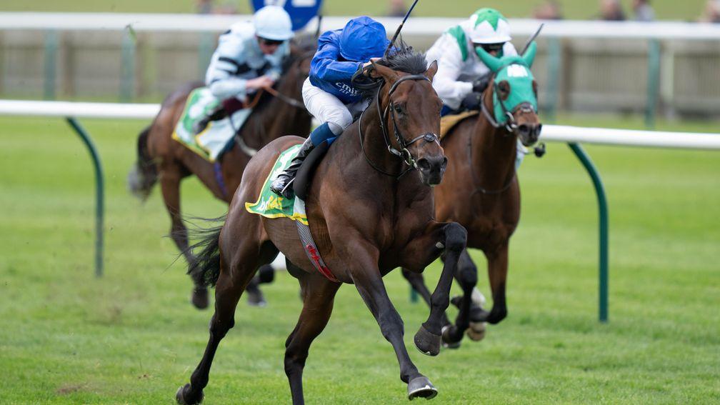 Native Trail (William Buick) win the Craven StakesNewmarket 13.4.22 Pic: Edward Whitaker