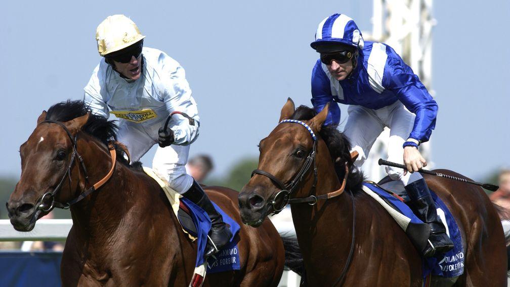 Golan (left) proved to be the winner of the King George in 2002