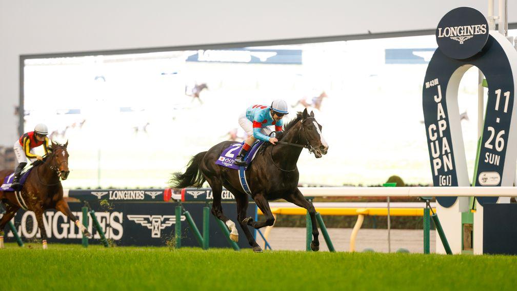 Equinox crosses the line in the Japan Cup