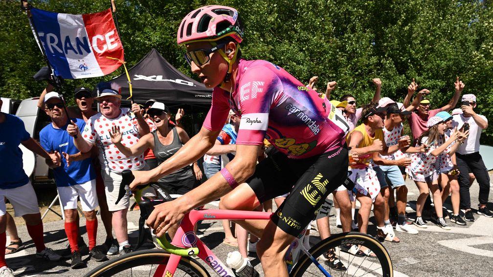 Neilson Powless is chasing a first stage win at the Tour de France