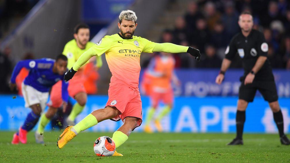 Sergio Aguero's penalty for Manchester City against Leicester City on Saturday was saved
