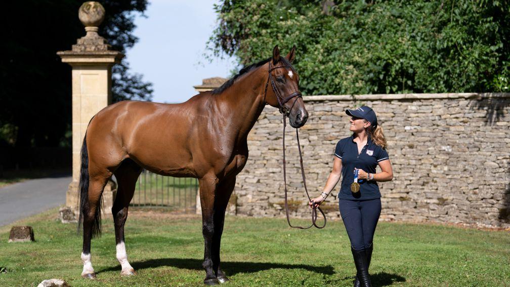 Laura Collett and London 52, pictured at the rider's farm near Cheltenham