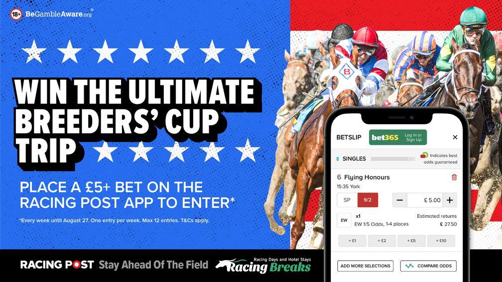 Racing Post app user David Livingstone won a trip to the Breeders' Cup with travel and accommodation included courtesy of Racing Breaks