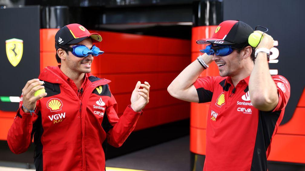 Ferrari drivers Carlos Sainz (left) and Charles Leclerc should enjoy themselves in Monaco 